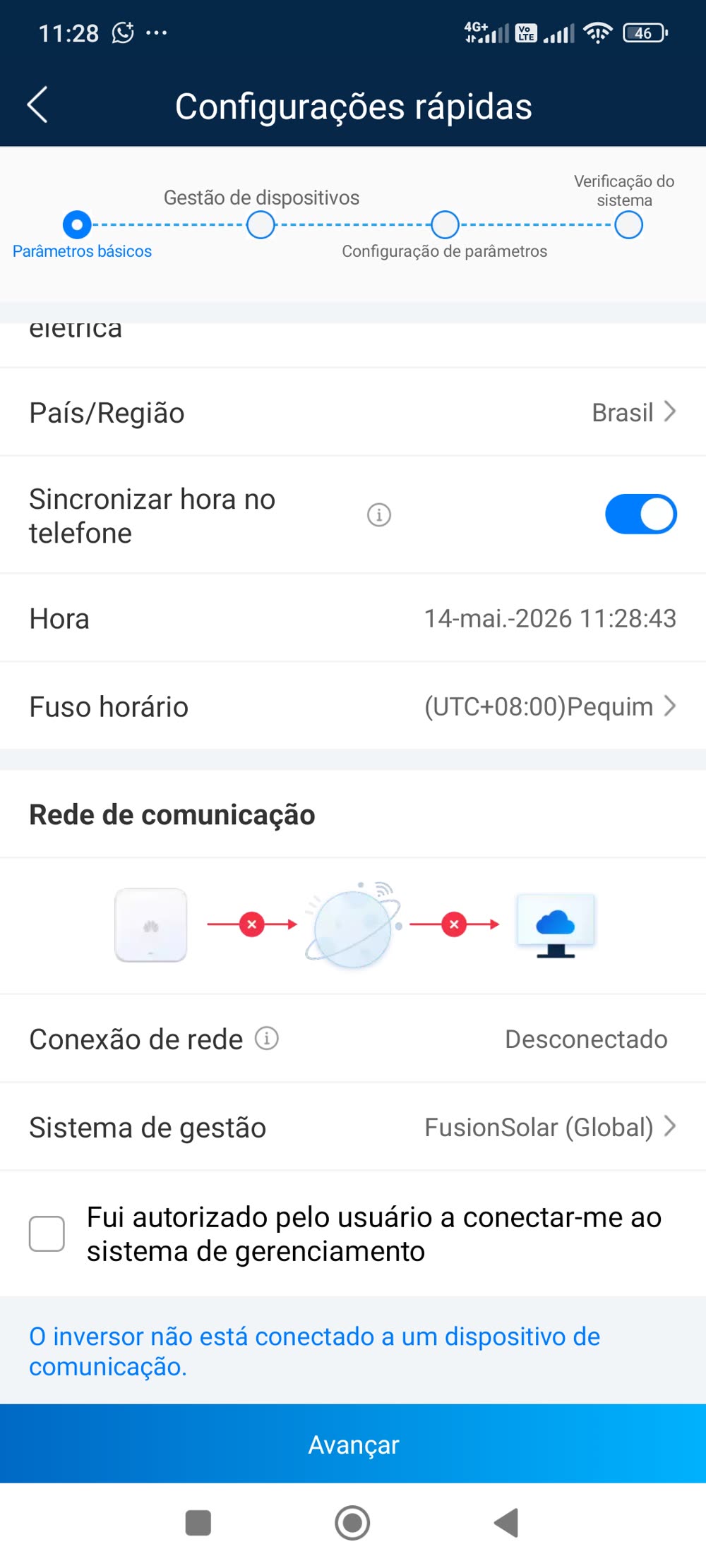 Economia de energia no app